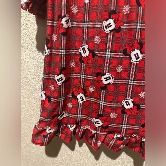 NWOT Disney Minnie Mouse Long  Christmas Nightgown Girl PJS Size 3T - Picture 3 of 10